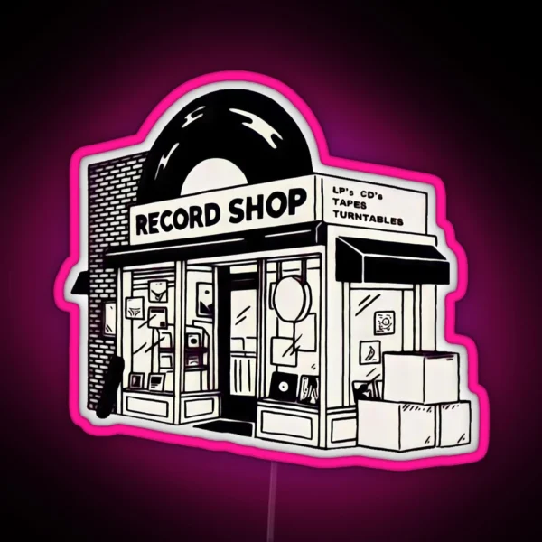 Record Shop RGB Neon Sign