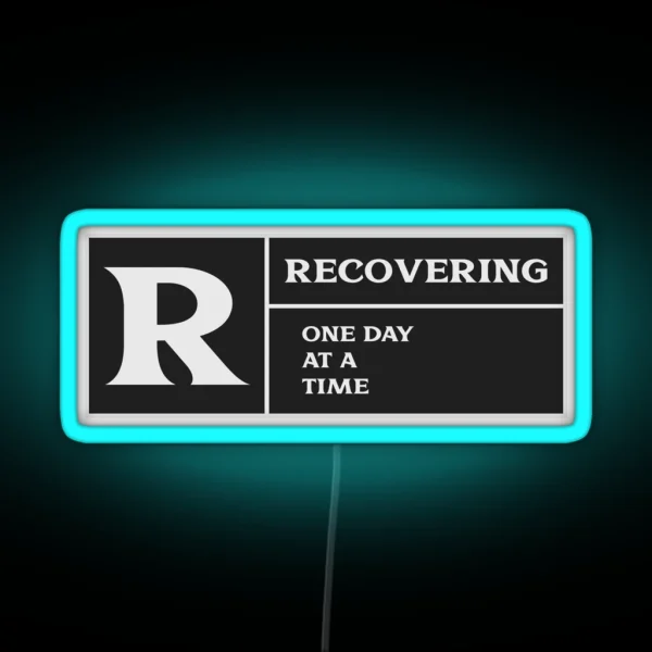 Recovering One Day At A Time RGB Neon Sign