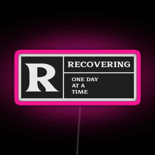 Recovering One Day At A Time RGB Neon Sign
