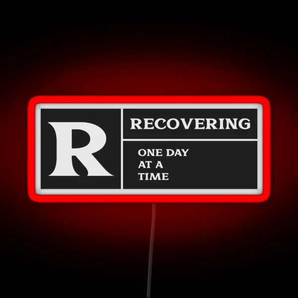 Recovering One Day At A Time RGB Neon Sign