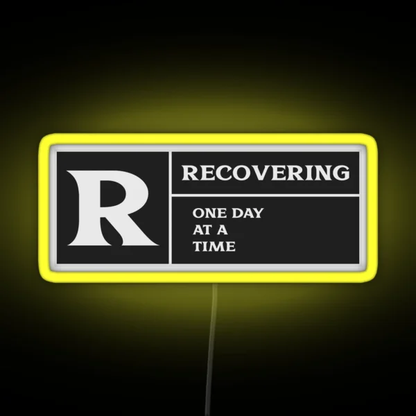 Recovering One Day At A Time RGB Neon Sign