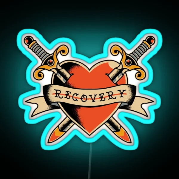 Recovery Heart AA NA RGB Neon Sign