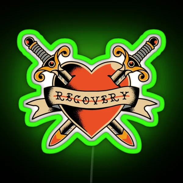 Recovery Heart AA NA RGB Neon Sign