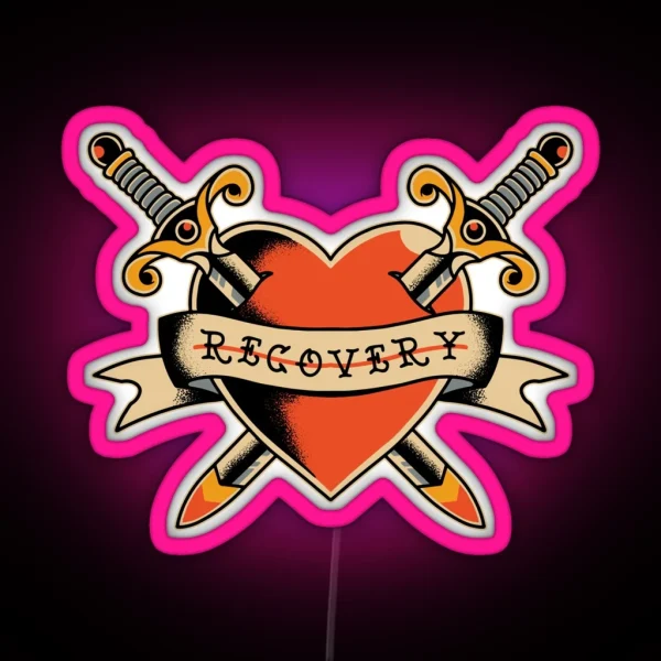 Recovery Heart AA NA RGB Neon Sign