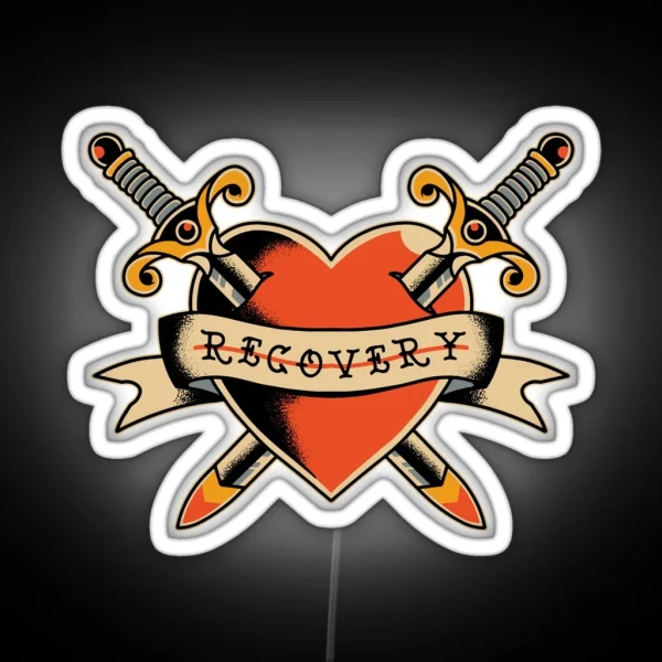 Recovery Heart AA NA RGB Neon Sign