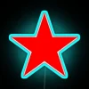 Bold Red 5 Pointed Star Symbol LED Neon Sign Decoration