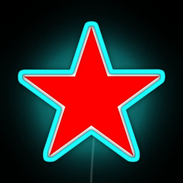 Red 5 Pointed Star Symbol RGB Neon Sign