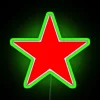 RGB Neon 5-Pointed Red Star Wall Sign Decoration Illumination Symbol