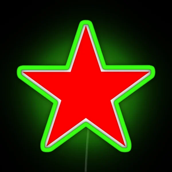 Red 5 Pointed Star Symbol RGB Neon Sign