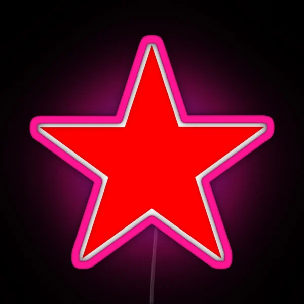 Red 5 Pointed Star Symbol RGB Neon Sign