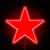 RGB Neon Sign with Iconic Red 5-Pointed Star Design