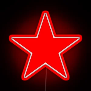 Red 5 Pointed Star Symbol RGB Neon Sign