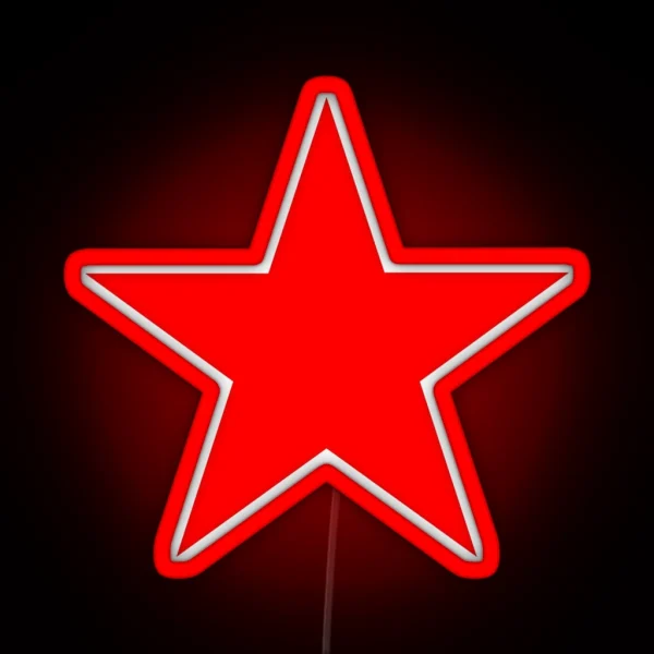 Red 5 Pointed Star Symbol RGB Neon Sign
