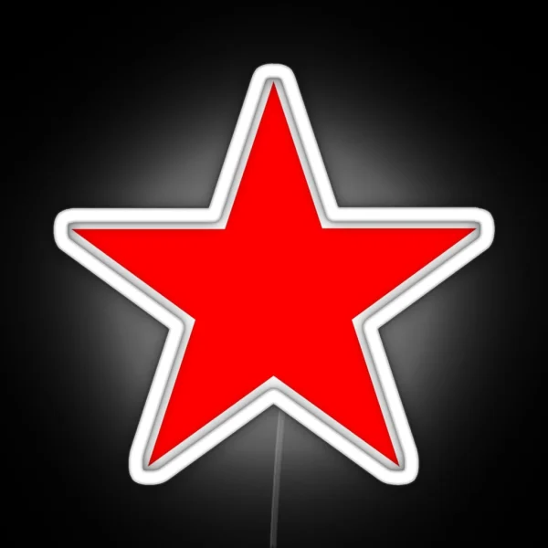 Red 5 Pointed Star Symbol RGB Neon Sign