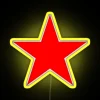 RGB neon red five-pointed star symbol LED display advertising signage