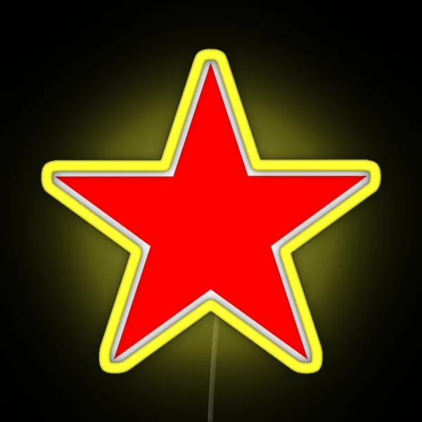Red 5 Pointed Star Symbol RGB Neon Sign