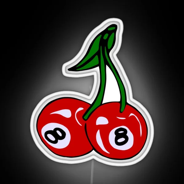 Red 8 Ball Cherries RGB Neon Sign