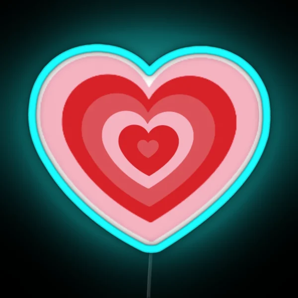 Red And Pink Hearts RGB Neon Sign