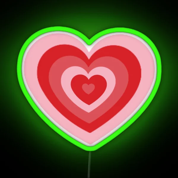 Red And Pink Hearts RGB Neon Sign