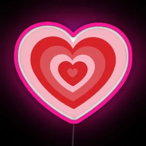 Red And Pink Hearts RGB Neon Sign