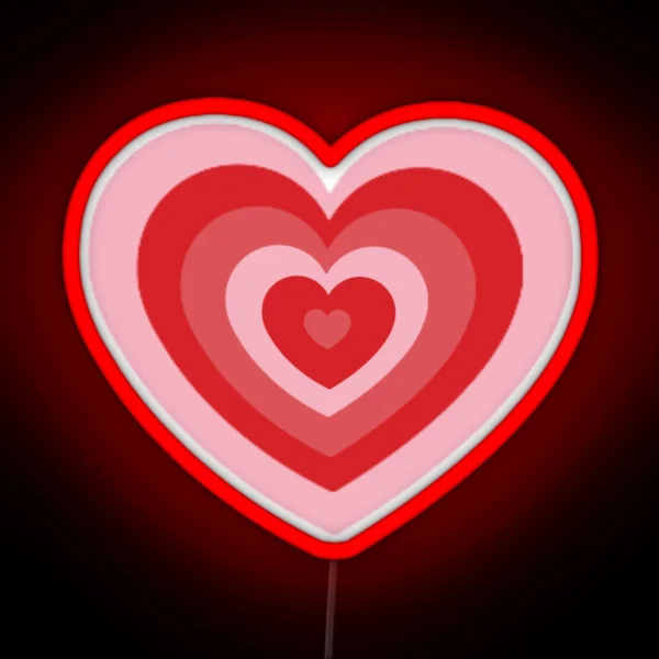 Red And Pink Hearts RGB Neon Sign