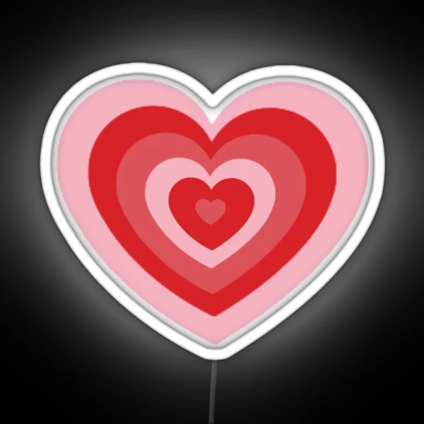 Red And Pink Hearts RGB Neon Sign