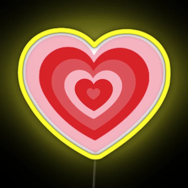Red And Pink Hearts RGB Neon Sign