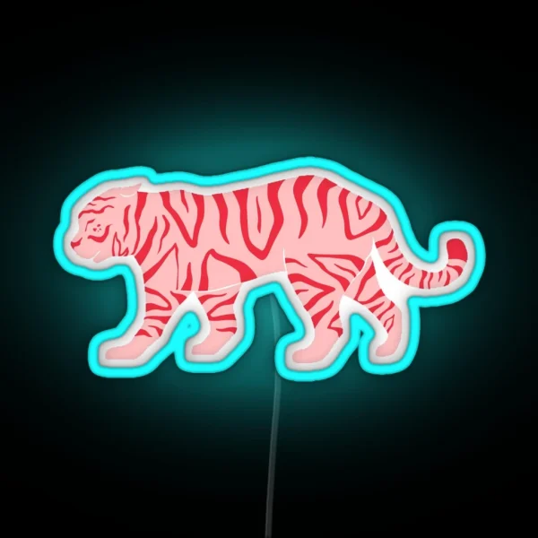 Red And Pink Tiger RGB Neon Sign