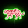 Vibrant Red and Pink Tiger RGB Neon Light Home Decor Sign