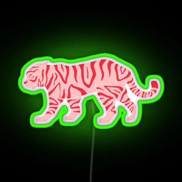 Red And Pink Tiger RGB Neon Sign