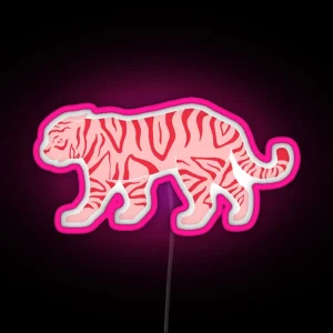 Red And Pink Tiger RGB Neon Sign