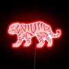 Eye-catching red and pink tiger neon sign in vibrant RGB
