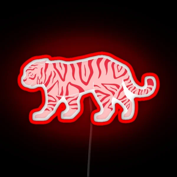 Red And Pink Tiger RGB Neon Sign