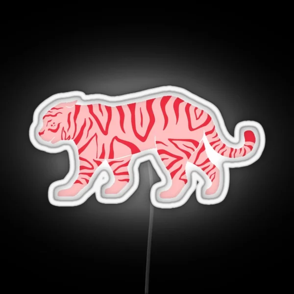 Red And Pink Tiger RGB Neon Sign