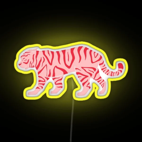 Red And Pink Tiger RGB Neon Sign