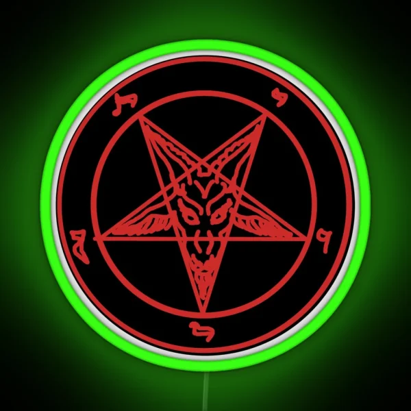 Red Baphomet RGB Neon Sign