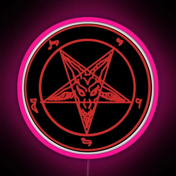 Red Baphomet RGB Neon Sign
