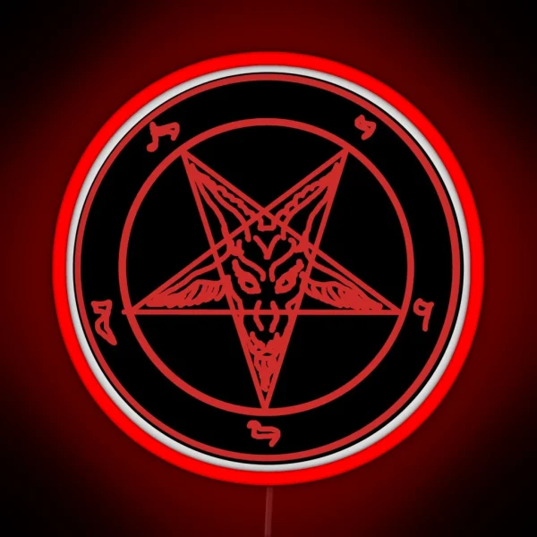 Red Baphomet RGB Neon Sign