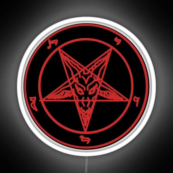 Red Baphomet RGB Neon Sign