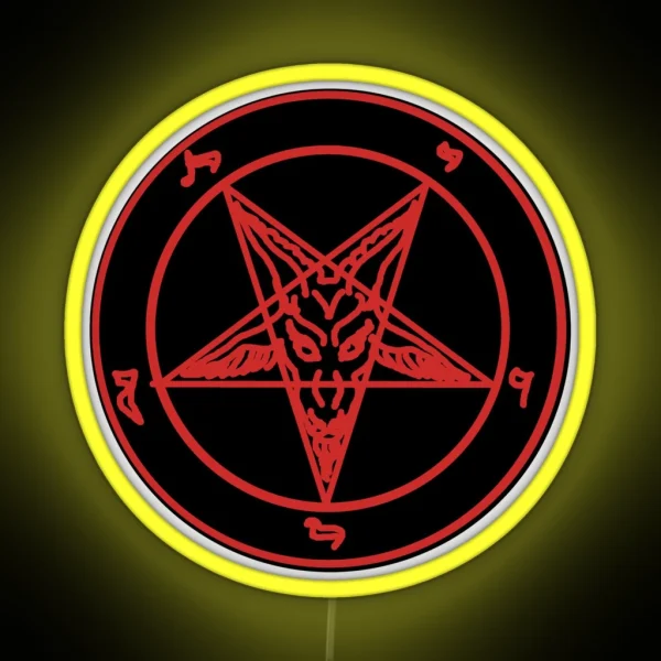 Red Baphomet RGB Neon Sign