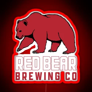 Red Bear Brewing Company RGB Neon Sign