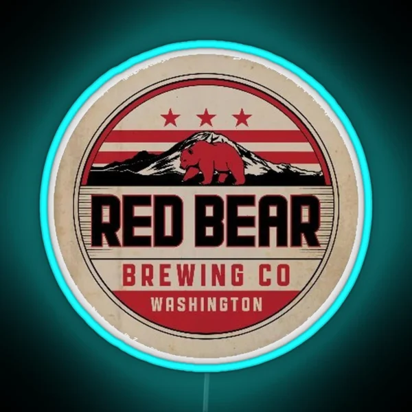 Red Bear Brewing Company RGB Neon Sign