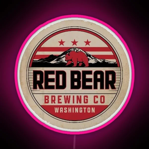 Red Bear Brewing Company RGB Neon Sign