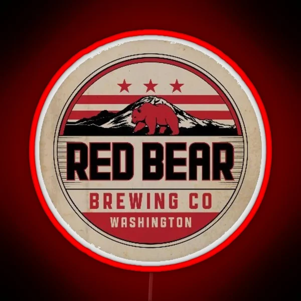 Red Bear Brewing Company RGB Neon Sign