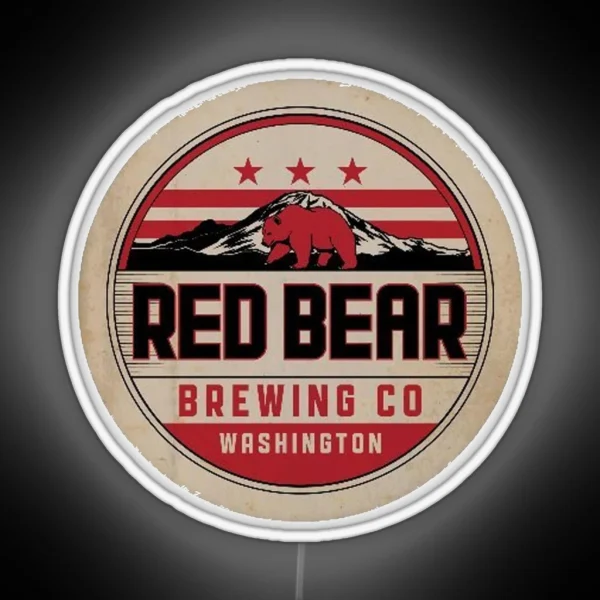 Red Bear Brewing Company RGB Neon Sign