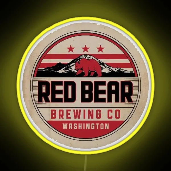 Red Bear Brewing Company RGB Neon Sign