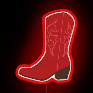 Red Boots RGB Neon Sign