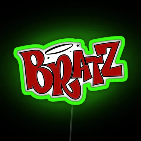 Red Bratz Logo RGB Neon Sign