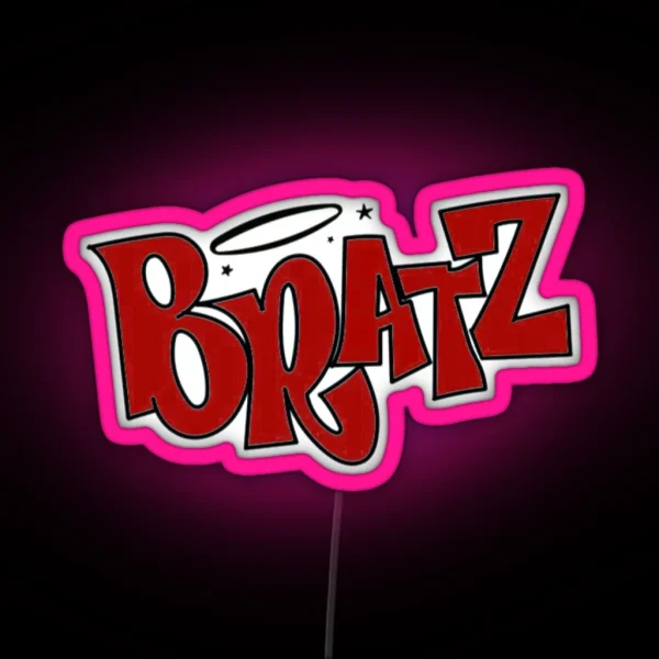 Red Bratz Logo RGB Neon Sign