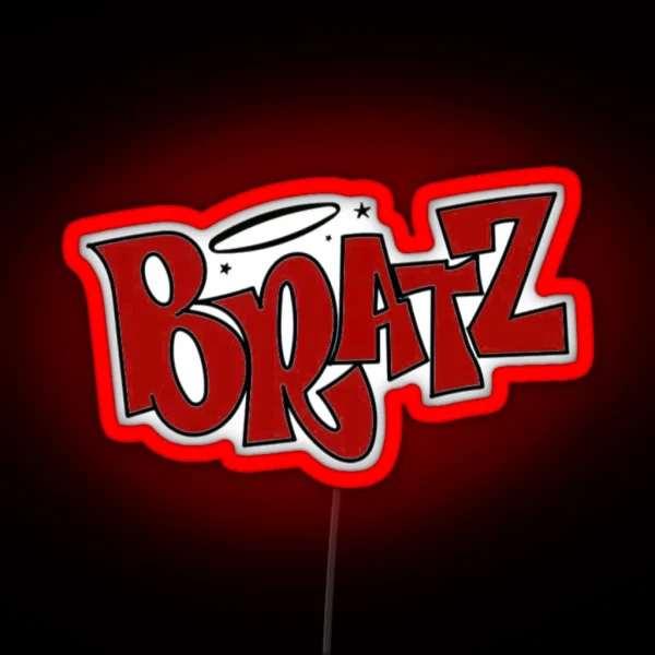 Red Bratz Logo RGB Neon Sign
